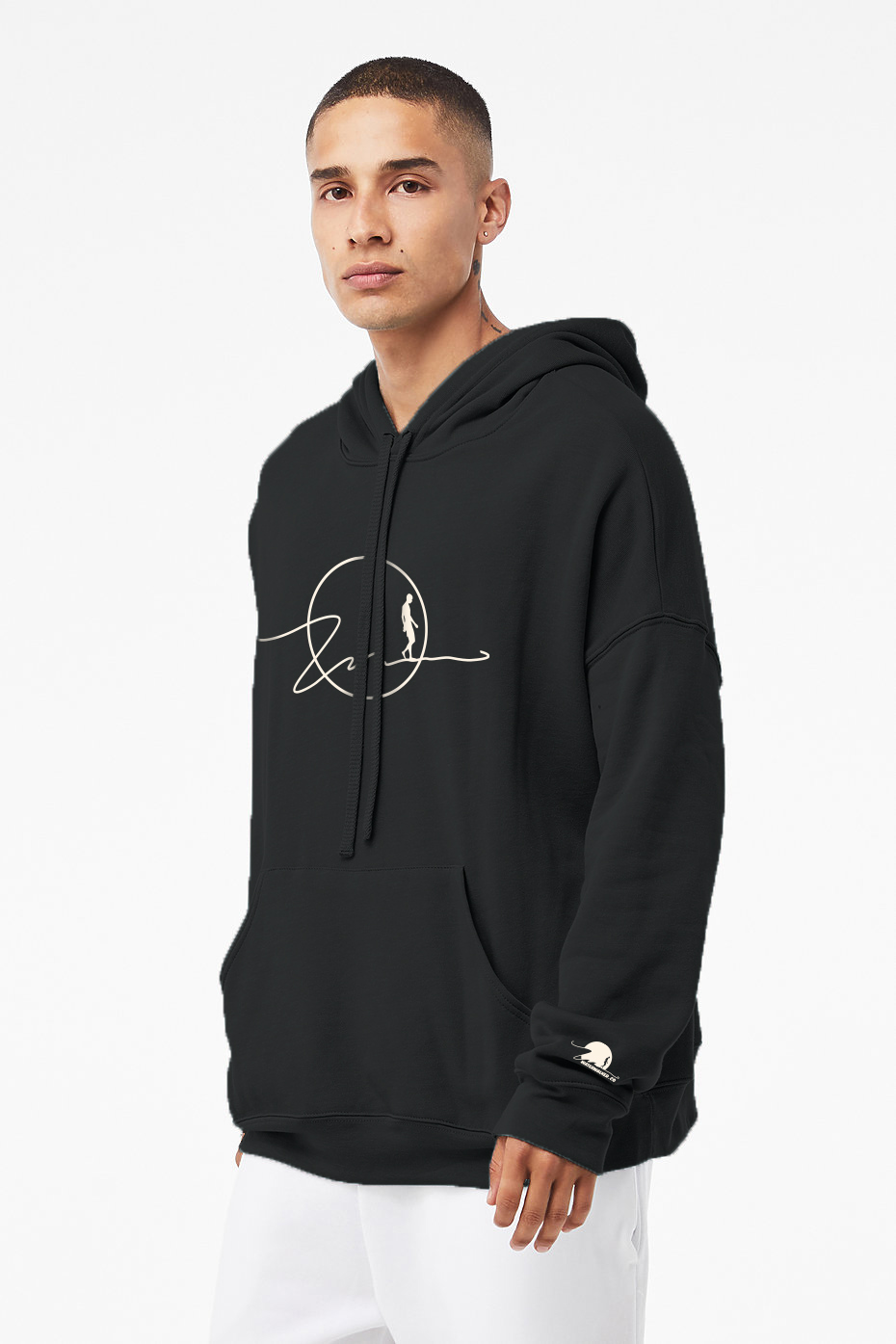 _Prophetic Christian Clothing Brand Streetwear Waterwalker Logo Hoodie - Black - Image 3