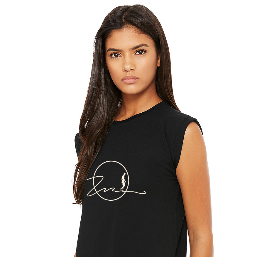 _Prophetic Christian Clothing Brand Streetwear Waterwalker Women's Logo Muscle Tee - Image 5