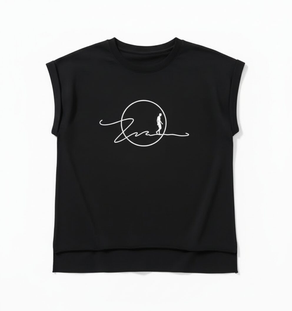 _Prophetic Christian Clothing Brand Streetwear Waterwalker Women's Logo Muscle Tee - Image 2