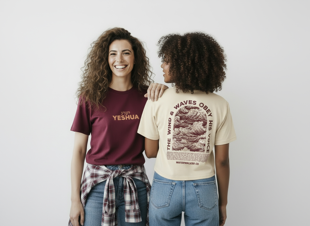 _Prophetic Christian Clothing Brand Streetwear YESHUA Wind & Waves Women's Boxy Tee - COMING SOON