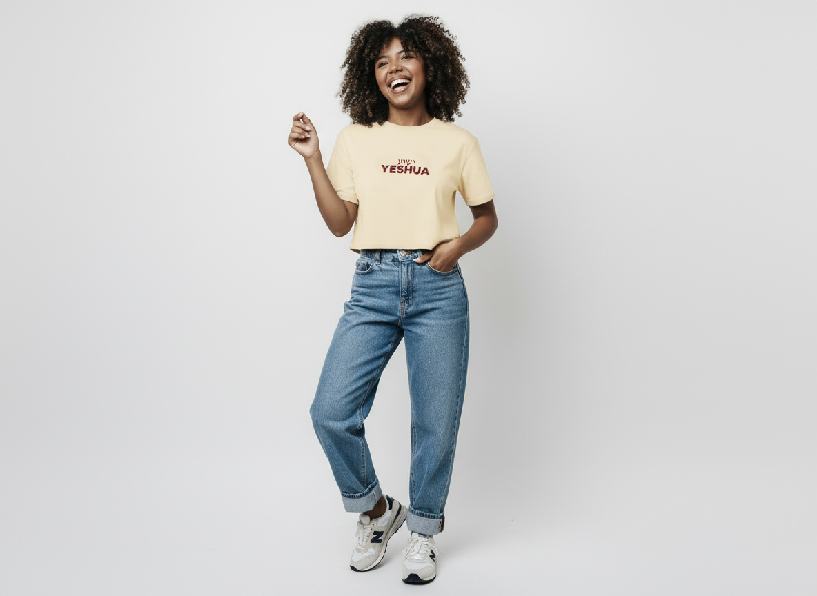 _Prophetic Christian Clothing Brand Streetwear YESHUA Wind & Waves Women's Boxy Tee - COMING SOON - Image 3