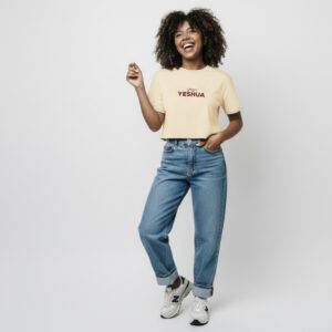 YESHUA Wind & Waves Women's Boxy Tee - Cream